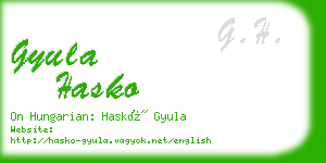 gyula hasko business card